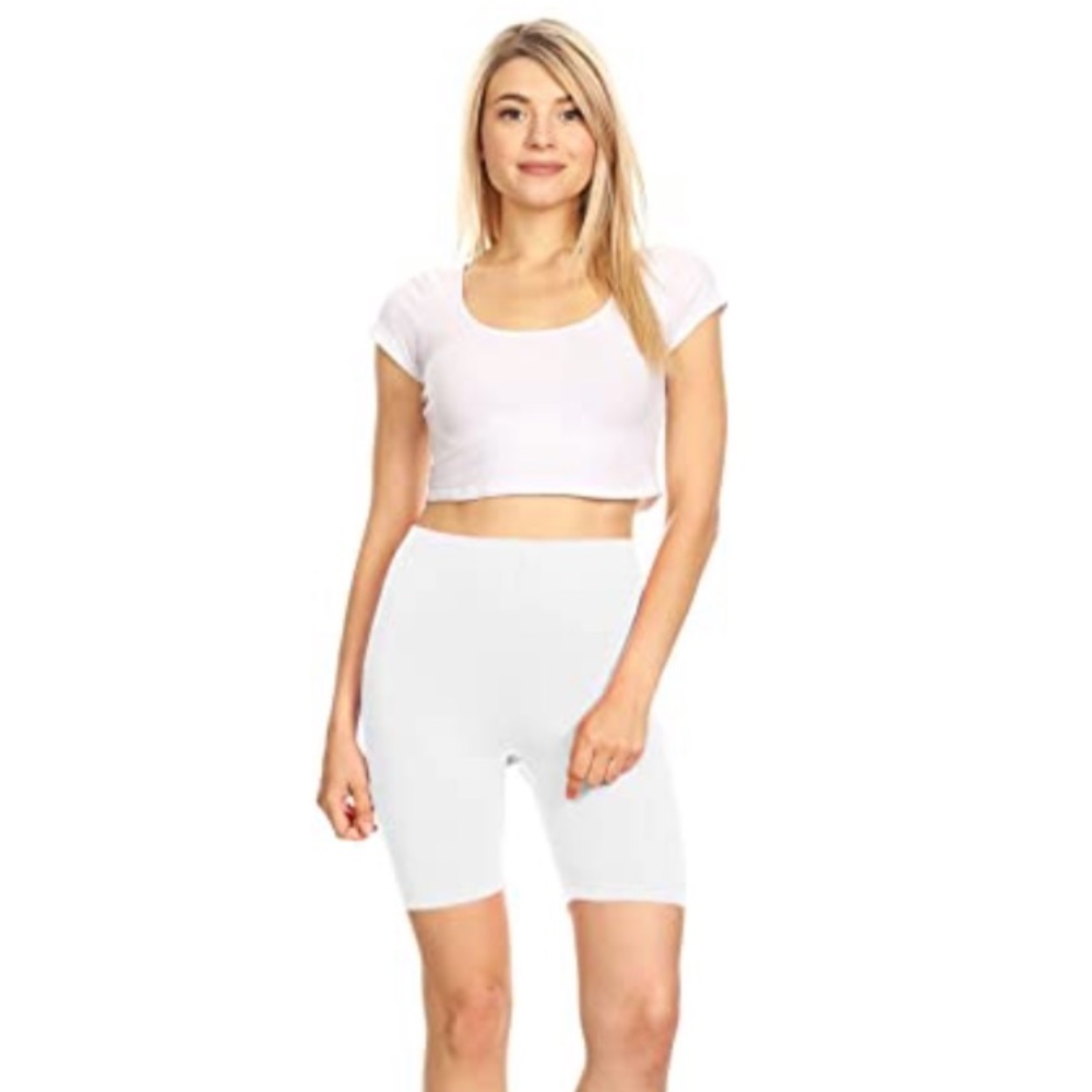 BRAND NEW White Biker Shorts